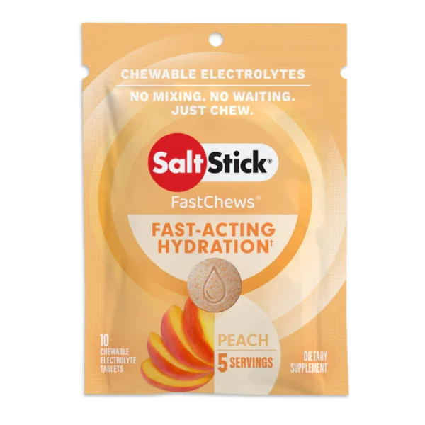 Electrolyte Fastchews sabor Durazno, de Salt Stick