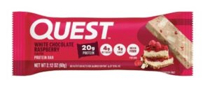 Barra Proteina Quest sabor White Chocolate Raspberry
